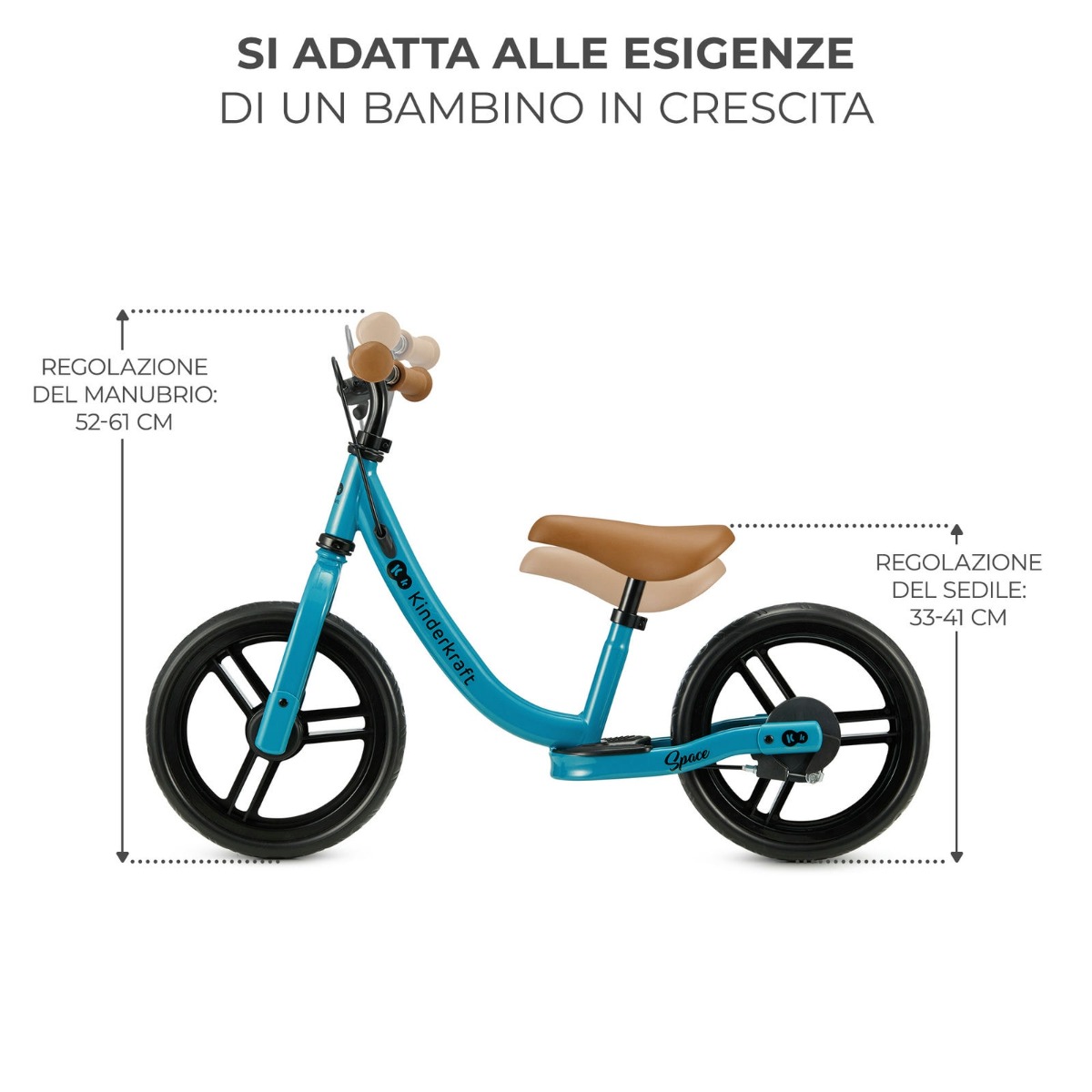 Bicicletta senza pedali SPACE blu
